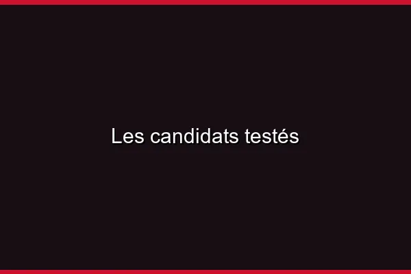 Les candidats testés