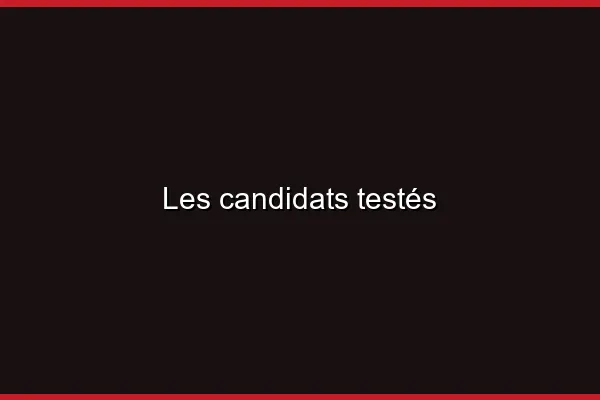 Les candidats testés