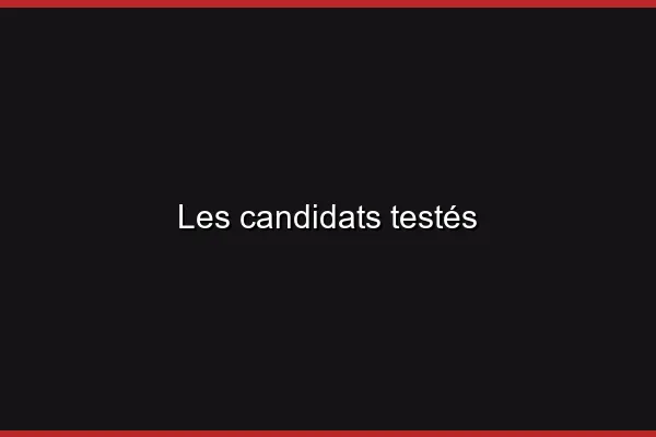 Les candidats testés